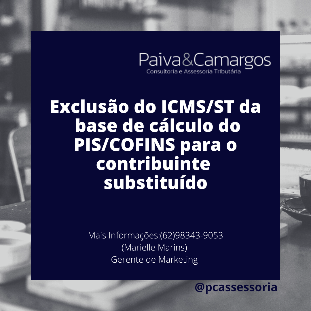 Exclus O Do Icms St Da Base De C Lculo Do Pis Cofins Para O